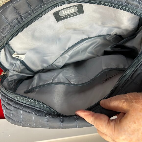 Lug Quilted Tote Bag in Dark Green - Picture 8 of 12